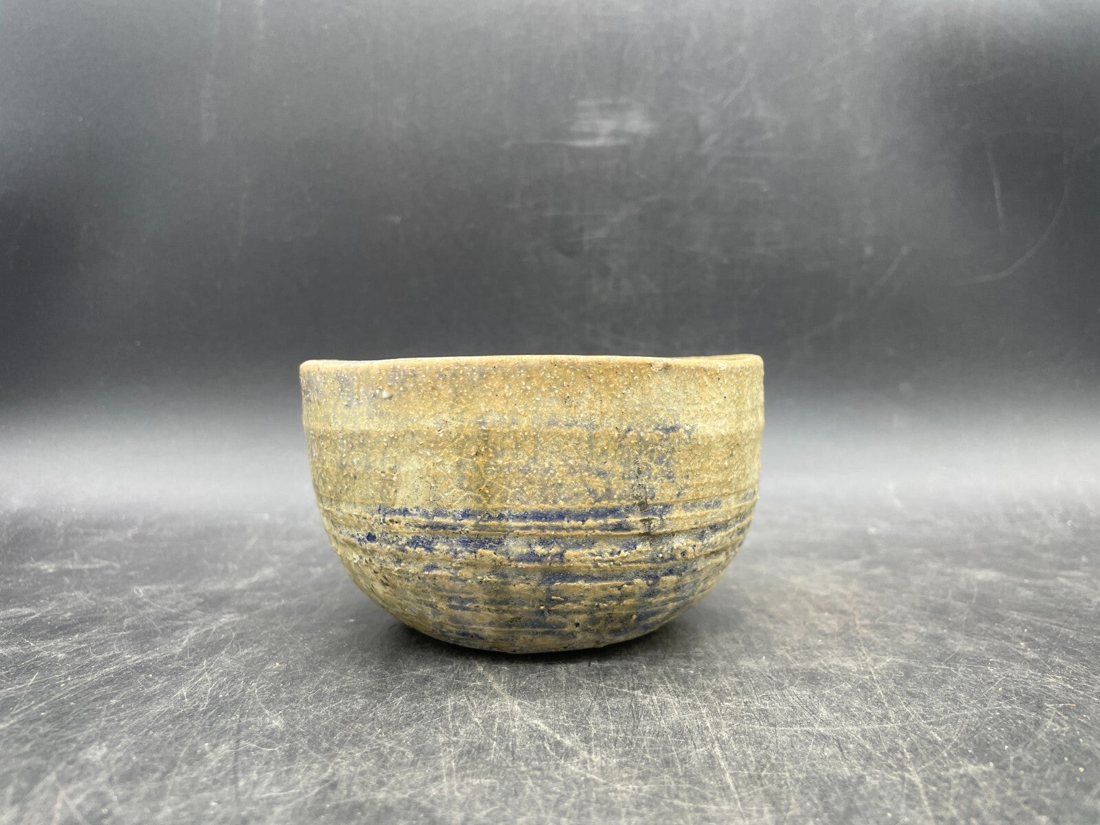 Vintage Artist Signed Art Pottery Bowl Vessel Hand Thrown Neutral Palate