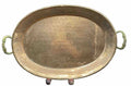 Copper Serving Tray with Handles - 16x10 Hammered Finish Cafe Style