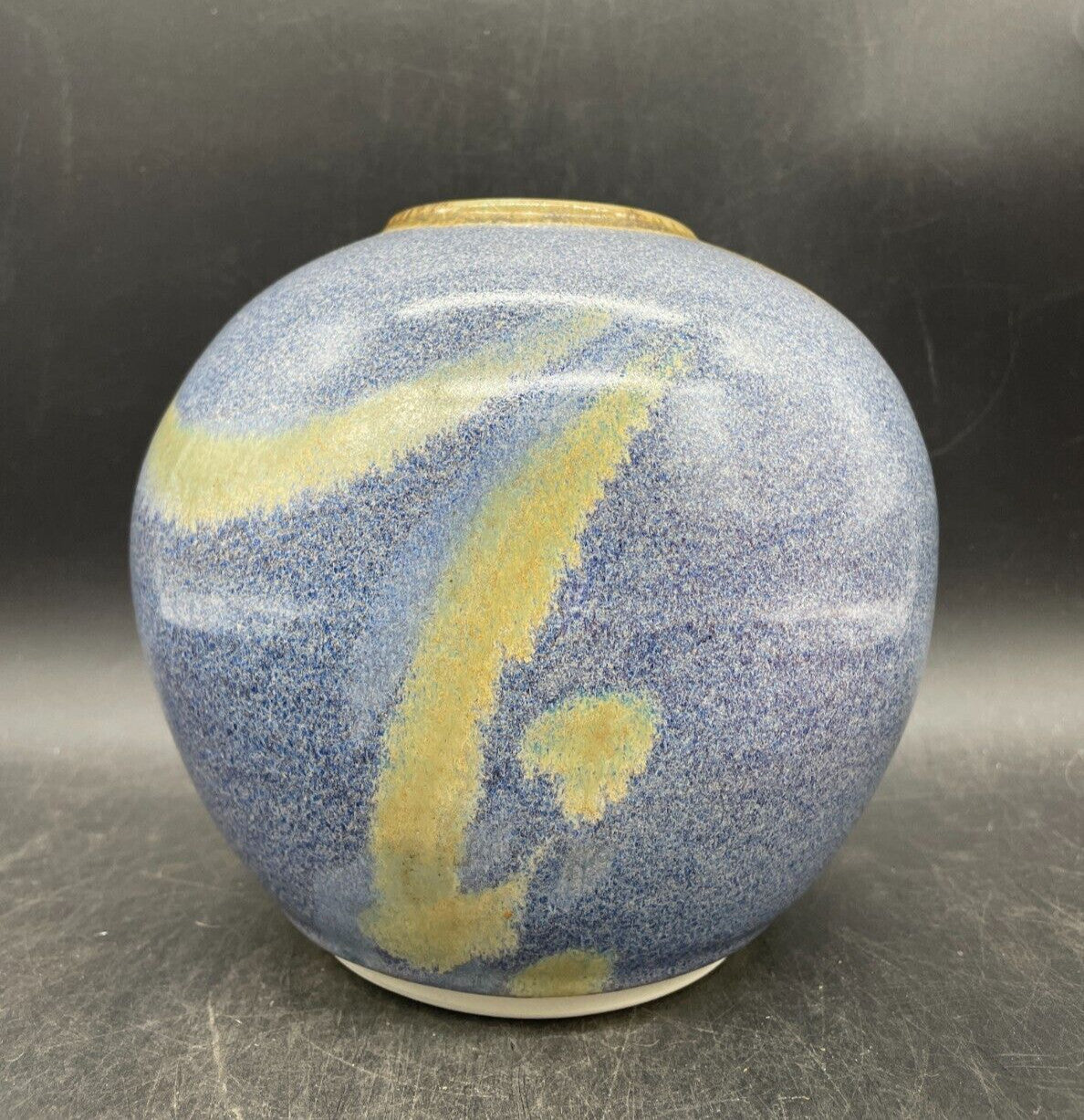 Artist Signed Hand Thrown Studio Pottery Vase - Vintage Clay Art