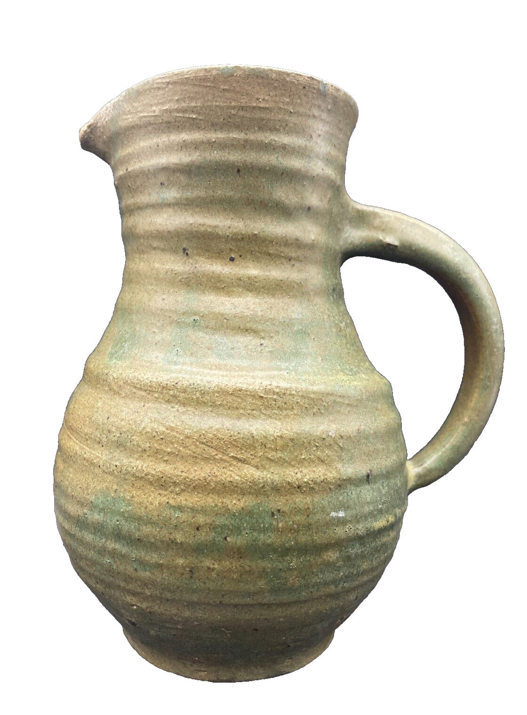 Vintage Studio Pottery Vase Pitcher Signed by Carmon - Handmade Earth Tone 7.5"