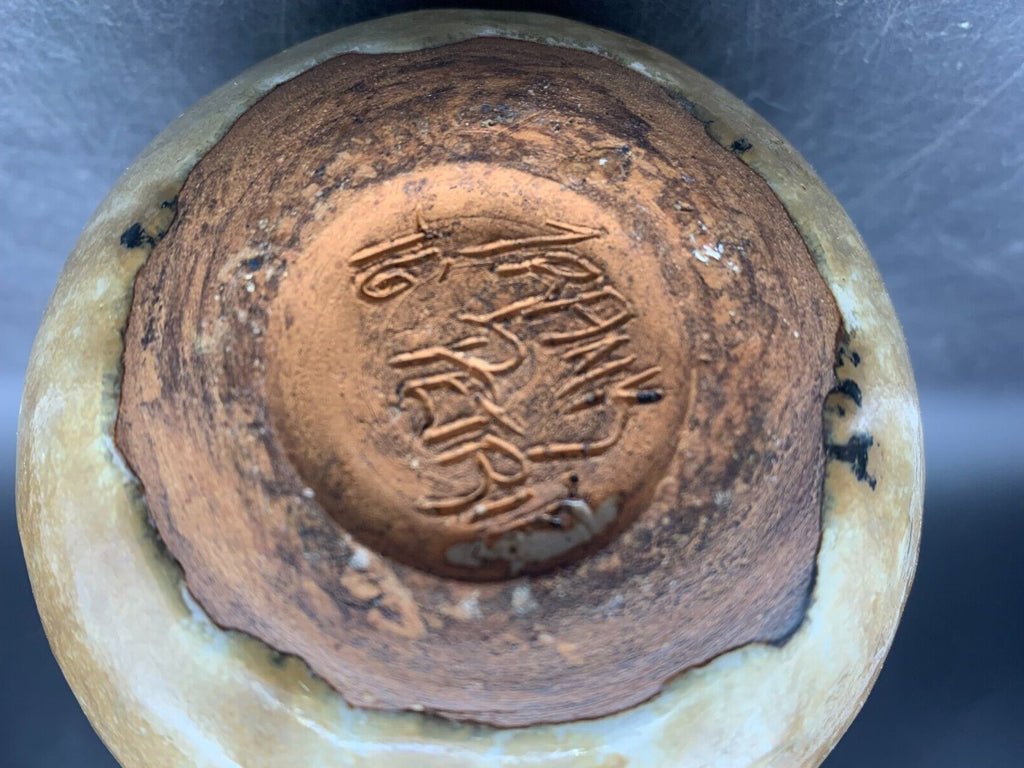 Signed Studio Art Pottery Vase - 1976 Bohemian Earth Tones | Vintage