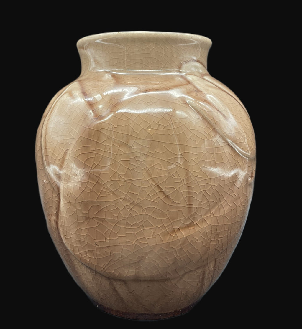 Rookwood 1953 Art Pottery Vase #6833 - Lily Motif Beige Glaze
