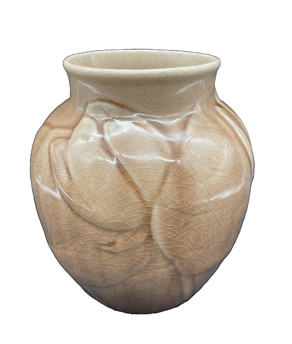 Rookwood 1953 Art Pottery Vase #6833 - Lily Motif Beige Glaze