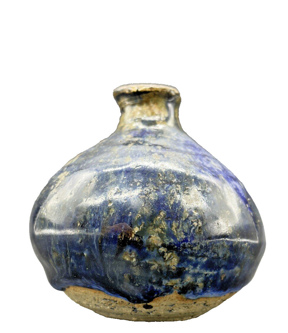 Miniature Art Pottery Vase | Mixed Glaze & Earthy Tones