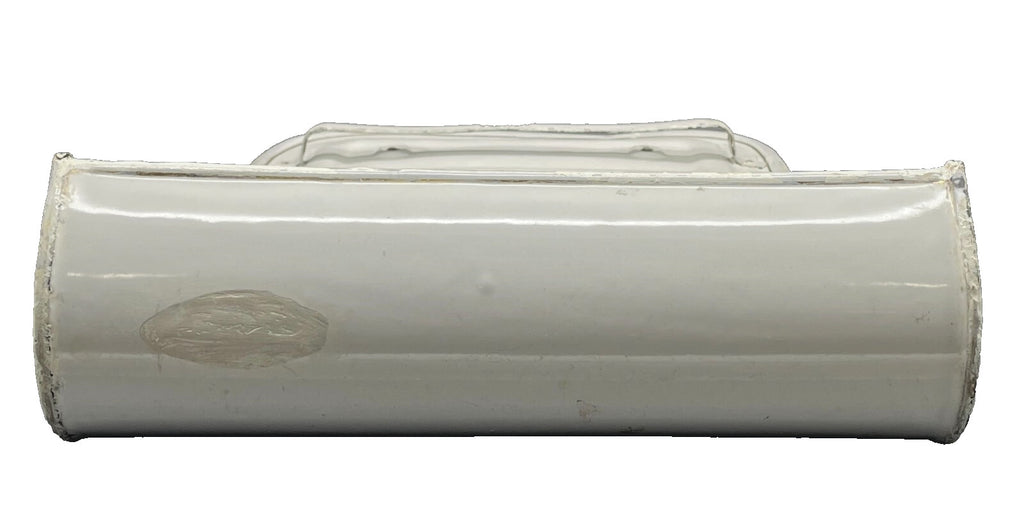 Antique 1930s German White Enamelware Utensil Holder - Vintage Kitchen Organizer 20" x 12"