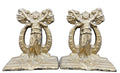 Rare 1925 Hubley Thespian Cast Iron Bookends - Drama & Comedy Theater Masks