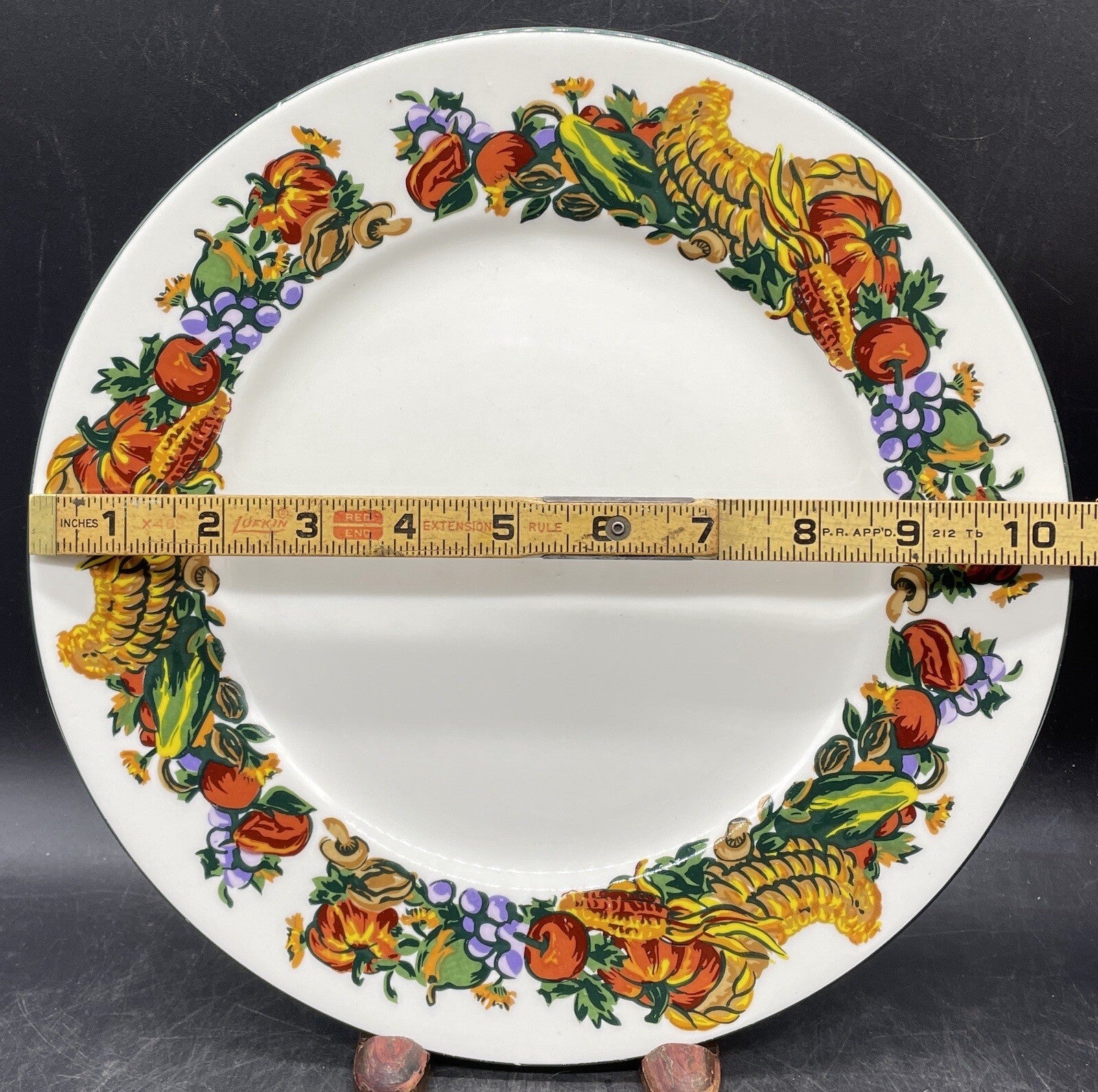 Pilgrim's Harvest Turkey Dinner & Salad Plate Set — American Atelier Thanksgiving
