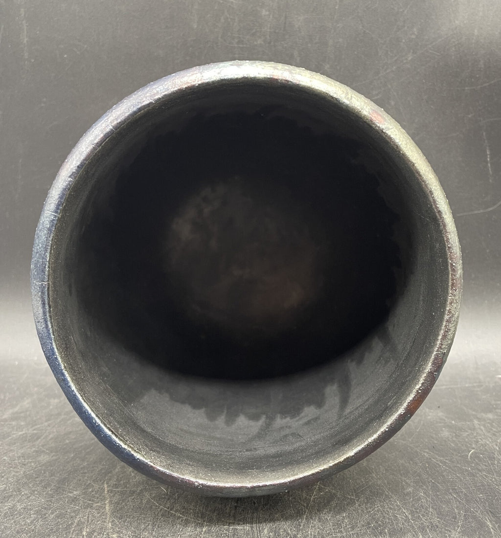 Harold Long Raku Pottery Vase American Butterfly