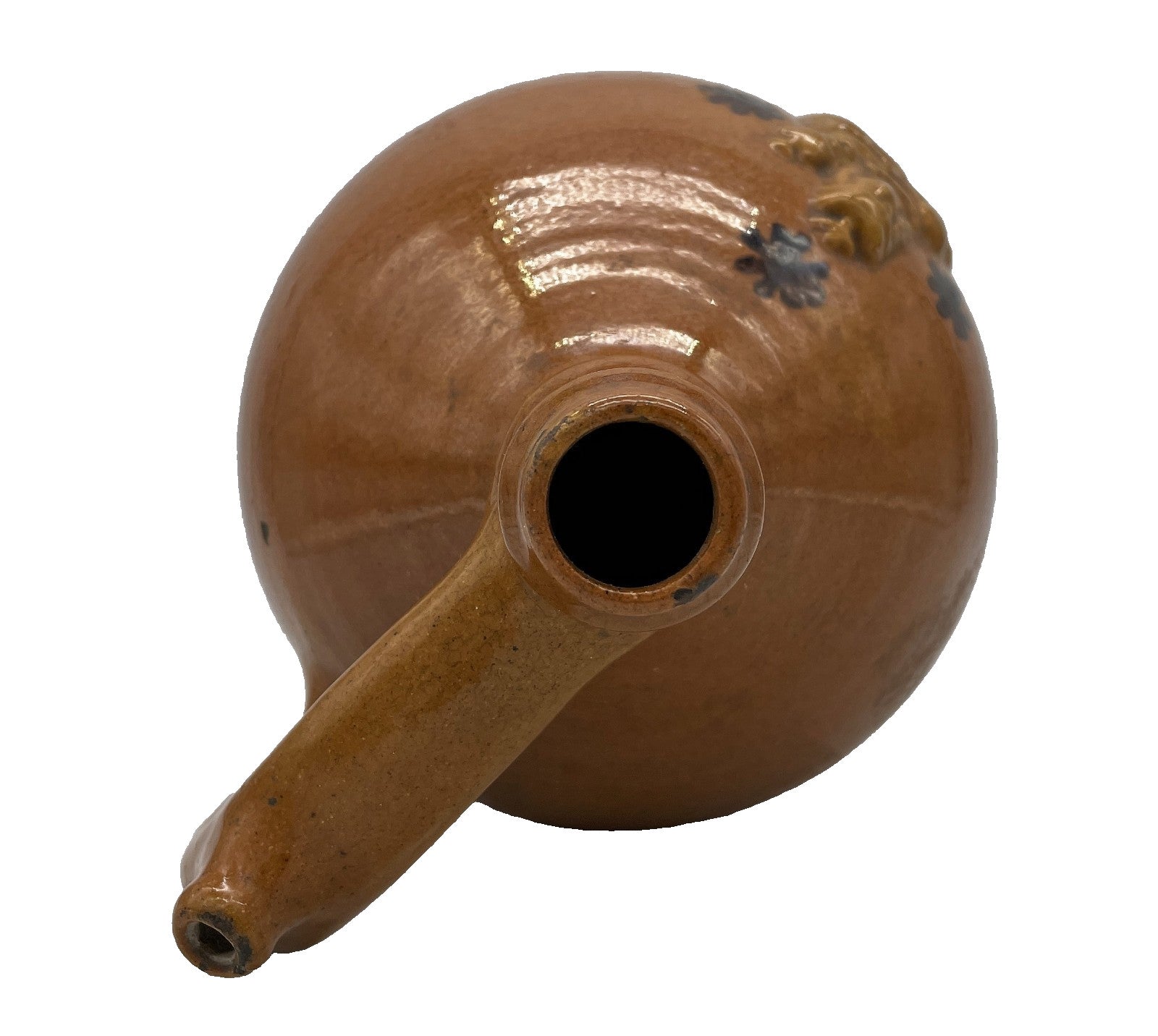 Antique Ovid Redware Pottery Jug Dated 1903 Maria