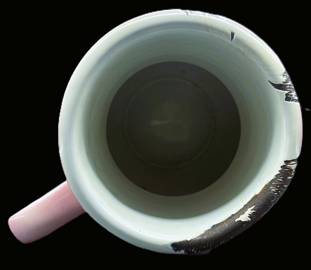 Antique French Country Enamel Pitcher - Large 11" Floral Boudoir Pitcher 1900-1919