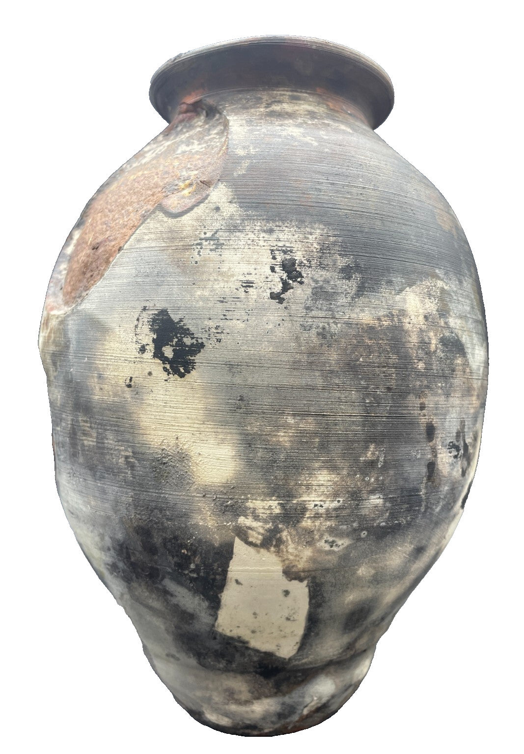 Tom Agnew Raku Pottery Vase - Northern Ireland Studio Art 9.5" Rare