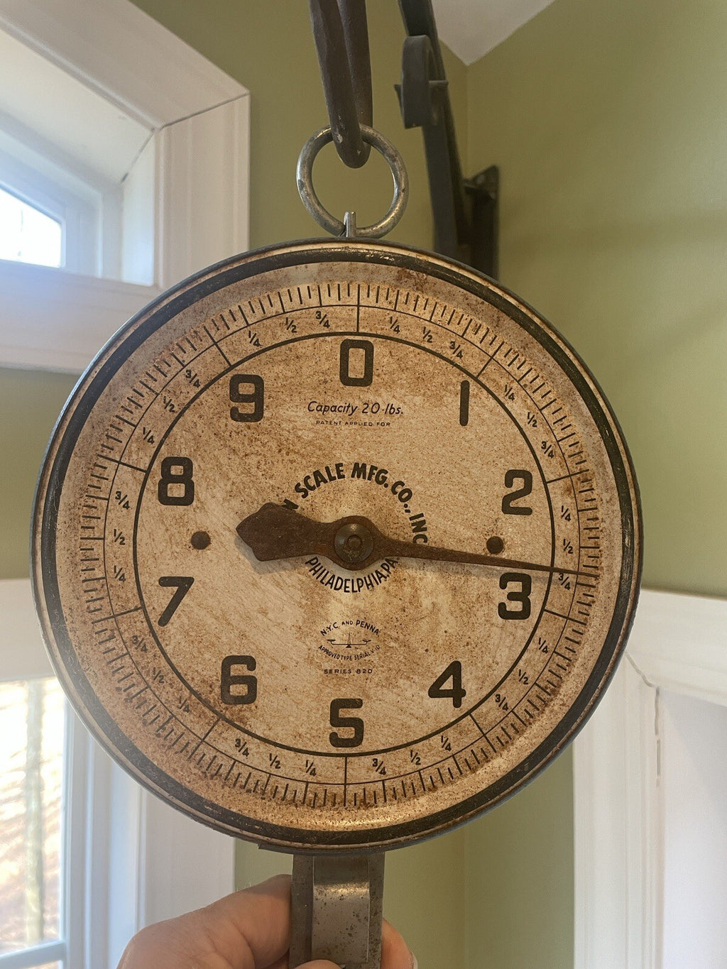 Vintage Penn Scale Hanging Chicken Scale - Rare Primitive Farmhouse Antique
