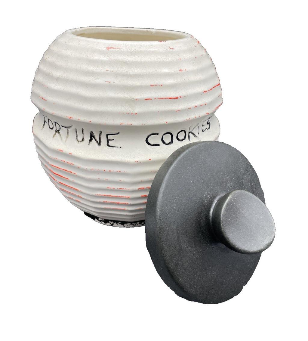Vintage McCoy Pottery Cookie Jar Lantern Fortune Cookie Jar With Lid