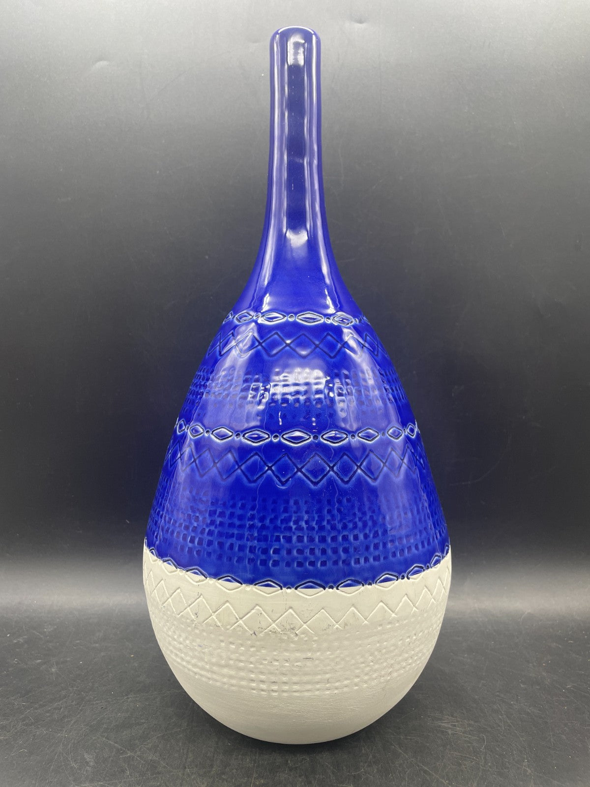 Mid-Century Modern Bitossi Style Ceramiche Tadinate Vase Italy 15"