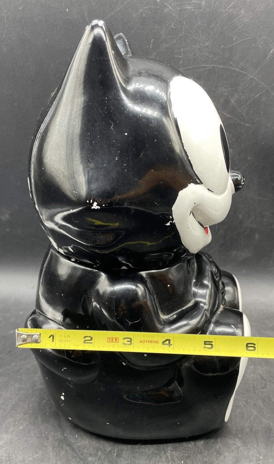 Vintage 1990s Felix the Cat Cookie Jar by Benjamin & Medwin - Rare Ceramic Collectible 11.5"