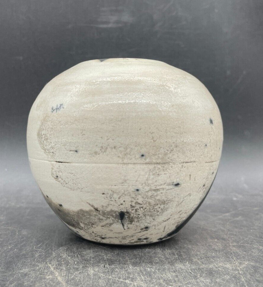 Signed Studio Art Pottery Vase - Bohemian Earth Tones Handmade Vessel
