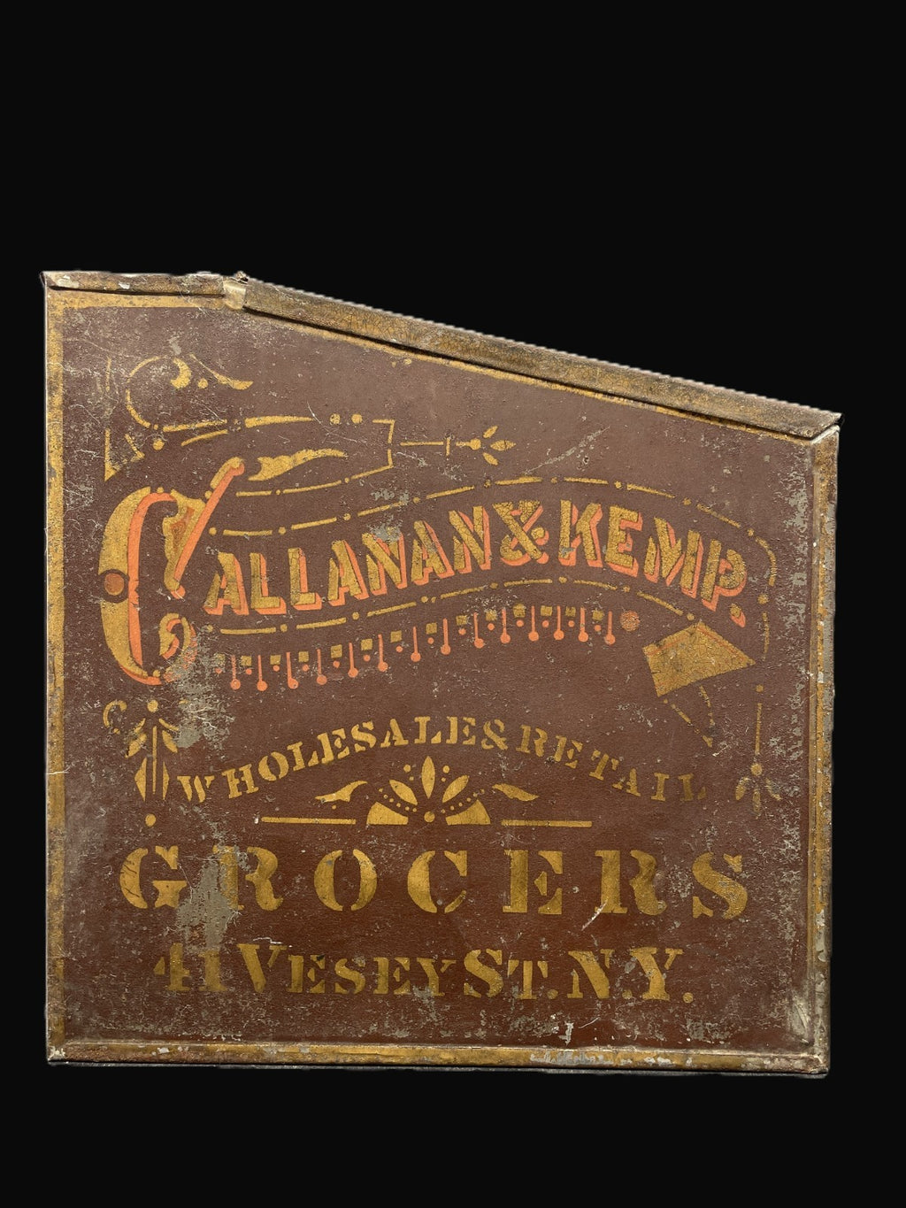 Antique Callanan & Kemp Tea Bin General Store Advertising