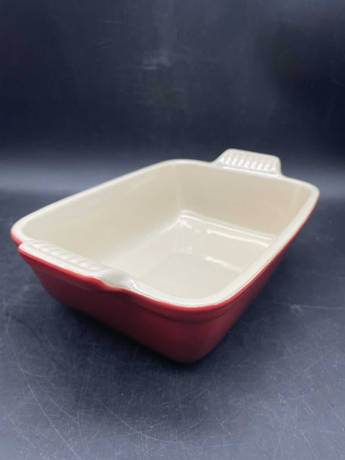 Le Creuset 16-41 Rectangle and 16-31 Oval Baking Dish, Cerise Red