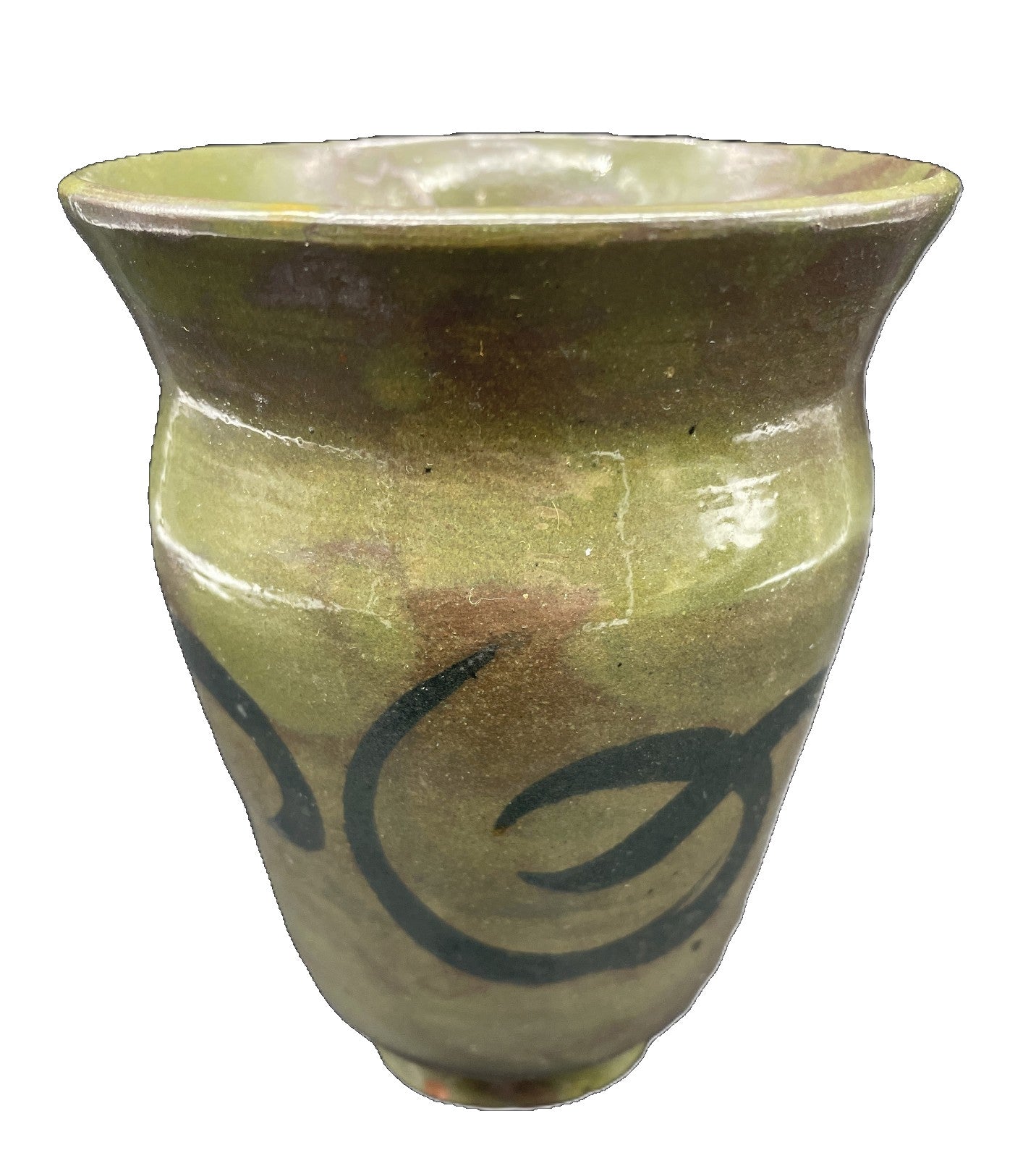 1947 Signed Abstract Art Pottery Vase Signed GNM '47