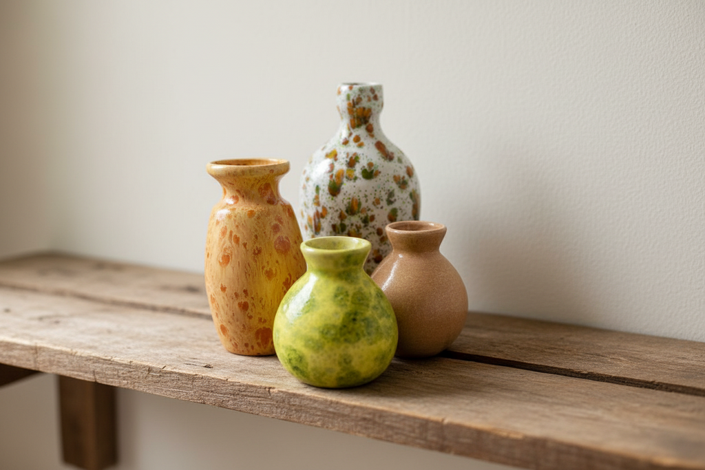 YATES Mid-Century Miniature Art Pottery 4 pcs