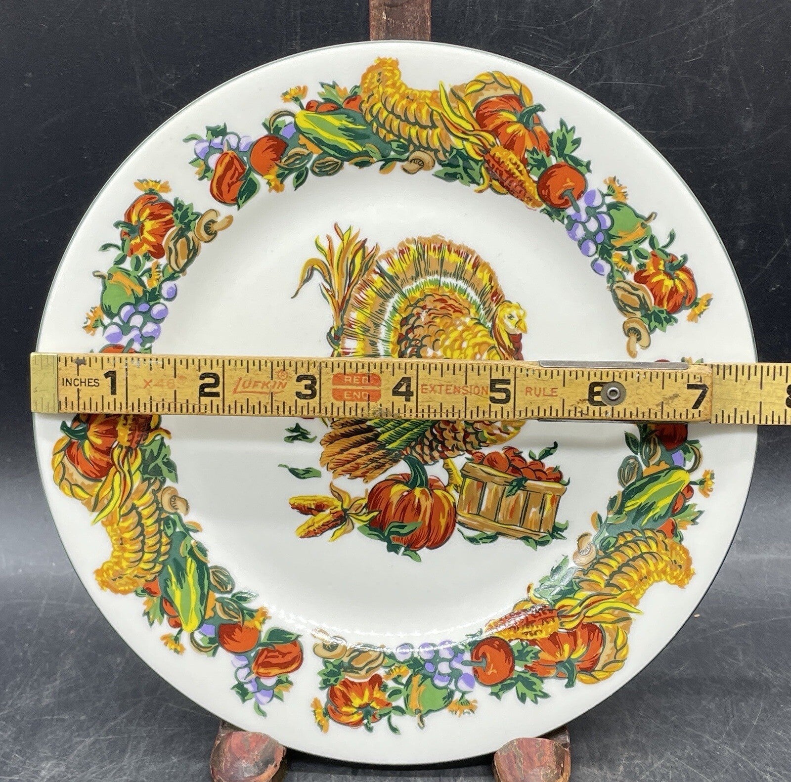 Pilgrim's Harvest Turkey Dinner & Salad Plate Set — American Atelier Thanksgiving