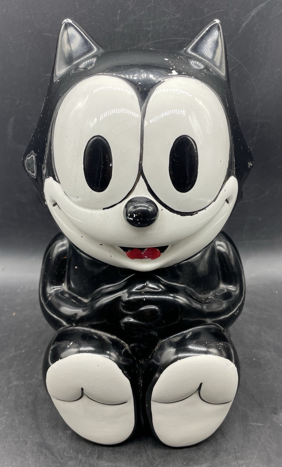 Vintage 1990s Felix the Cat Cookie Jar by Benjamin & Medwin - Rare Ceramic Collectible 11.5"
