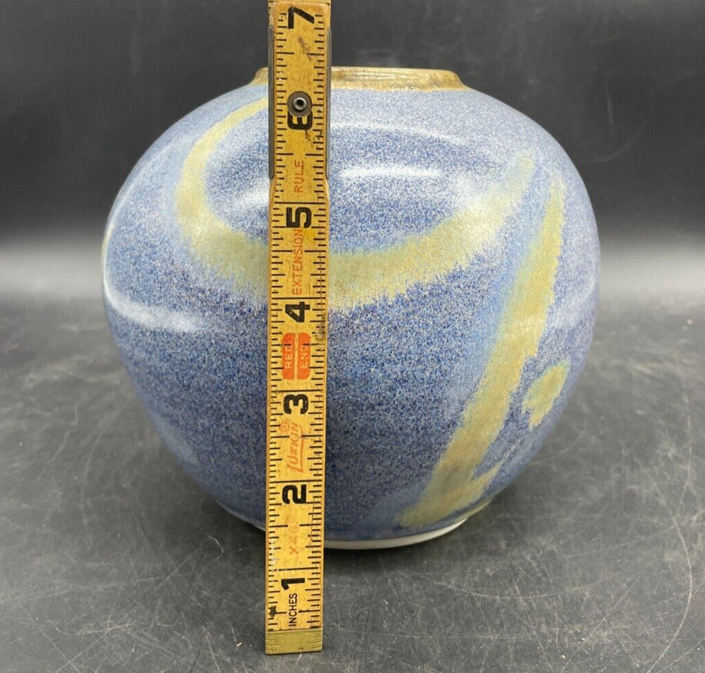 Artist Signed Hand Thrown Studio Pottery Vase - Vintage Clay Art