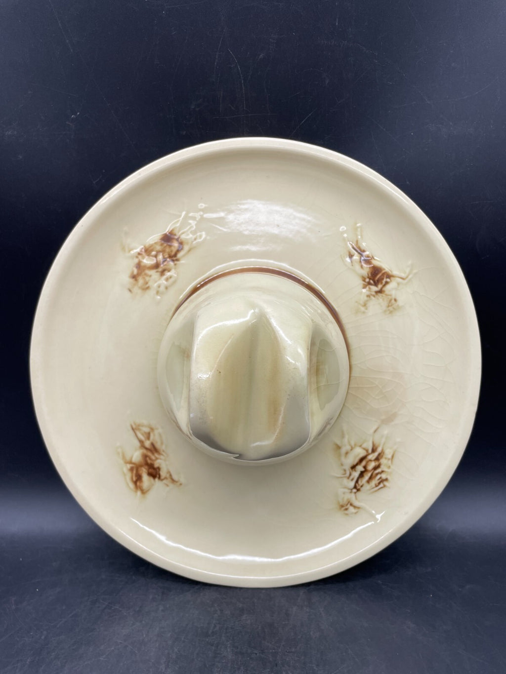 Vintage 1960 McCoy El Rancho Sombrero Serve All Chip & Dip Bowl - USA