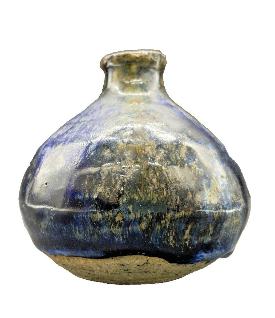 Miniature Art Pottery Vase | Mixed Glaze & Earthy Tones