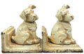 Antique Littco Cast Iron Puppy Bookends - 1920s Littlestown Foundry PA