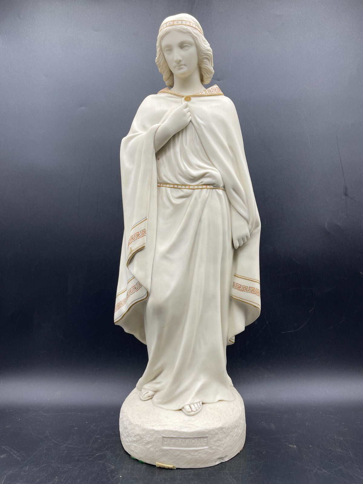Antique 1860 Copeland Parian Hermione Statue - Large 17" Victorian Sculpture