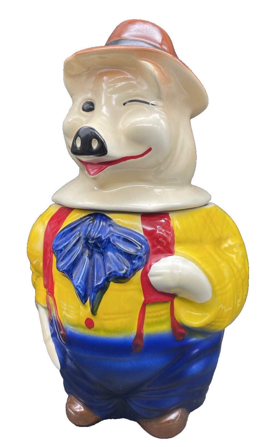 Vintage Original Rare WINKING PIG by McCoy Cookie Jar 12.5" Tall