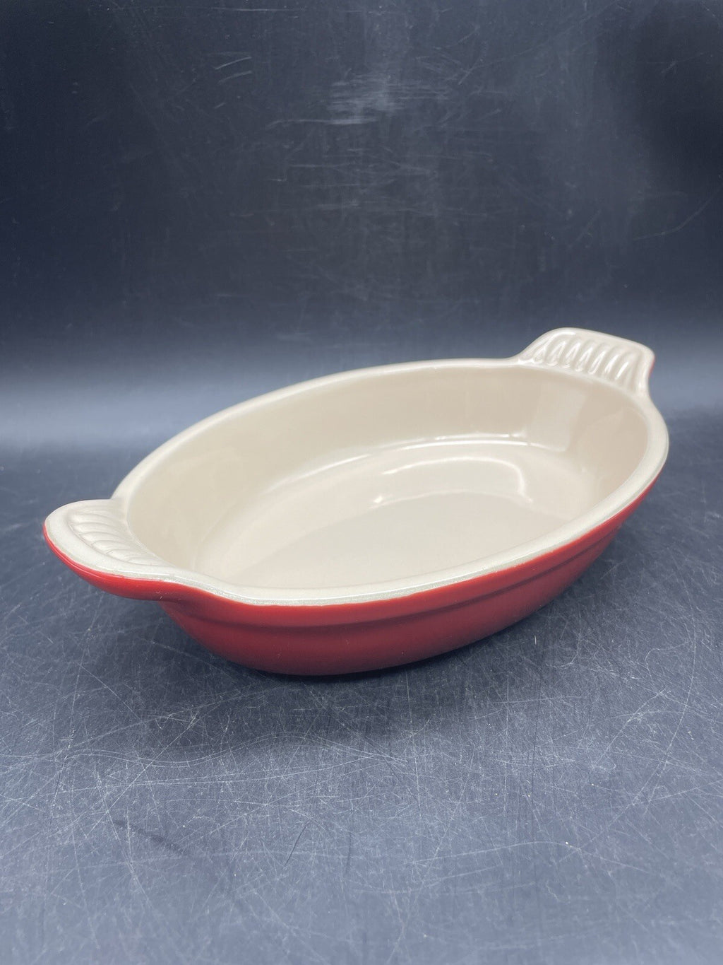 Le Creuset 16-41 Rectangle and 16-31 Oval Baking Dish, Cerise Red
