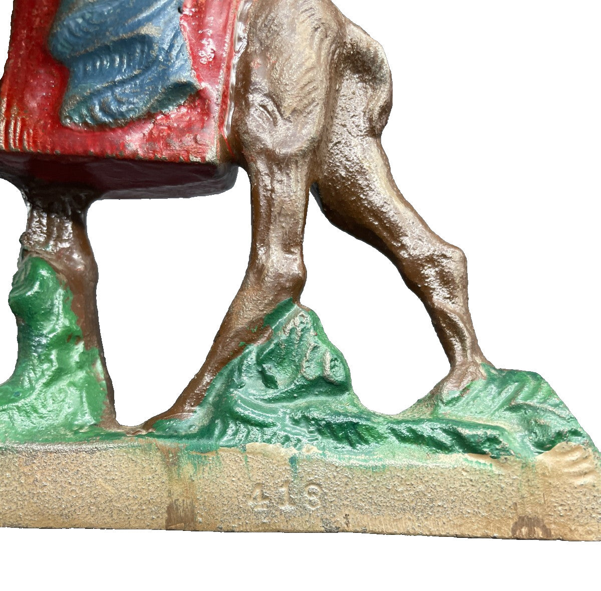 Antique CAST IRON ARABIAN MAN RIDING CAMEL BOOKENDS #418 Hubley Bedouin