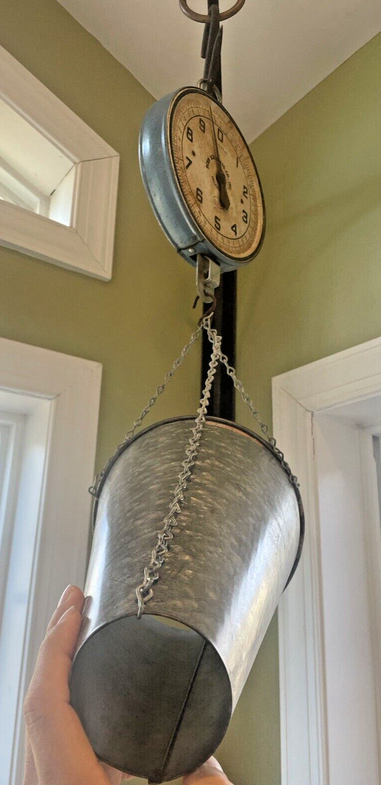 Vintage Penn Scale Hanging Chicken Scale - Rare Primitive Farmhouse Antique