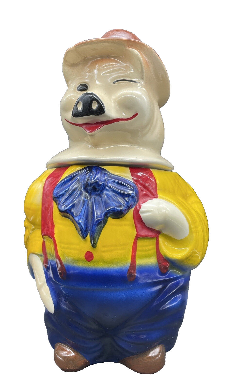 Vintage Original Rare WINKING PIG by McCoy Cookie Jar 12.5" Tall