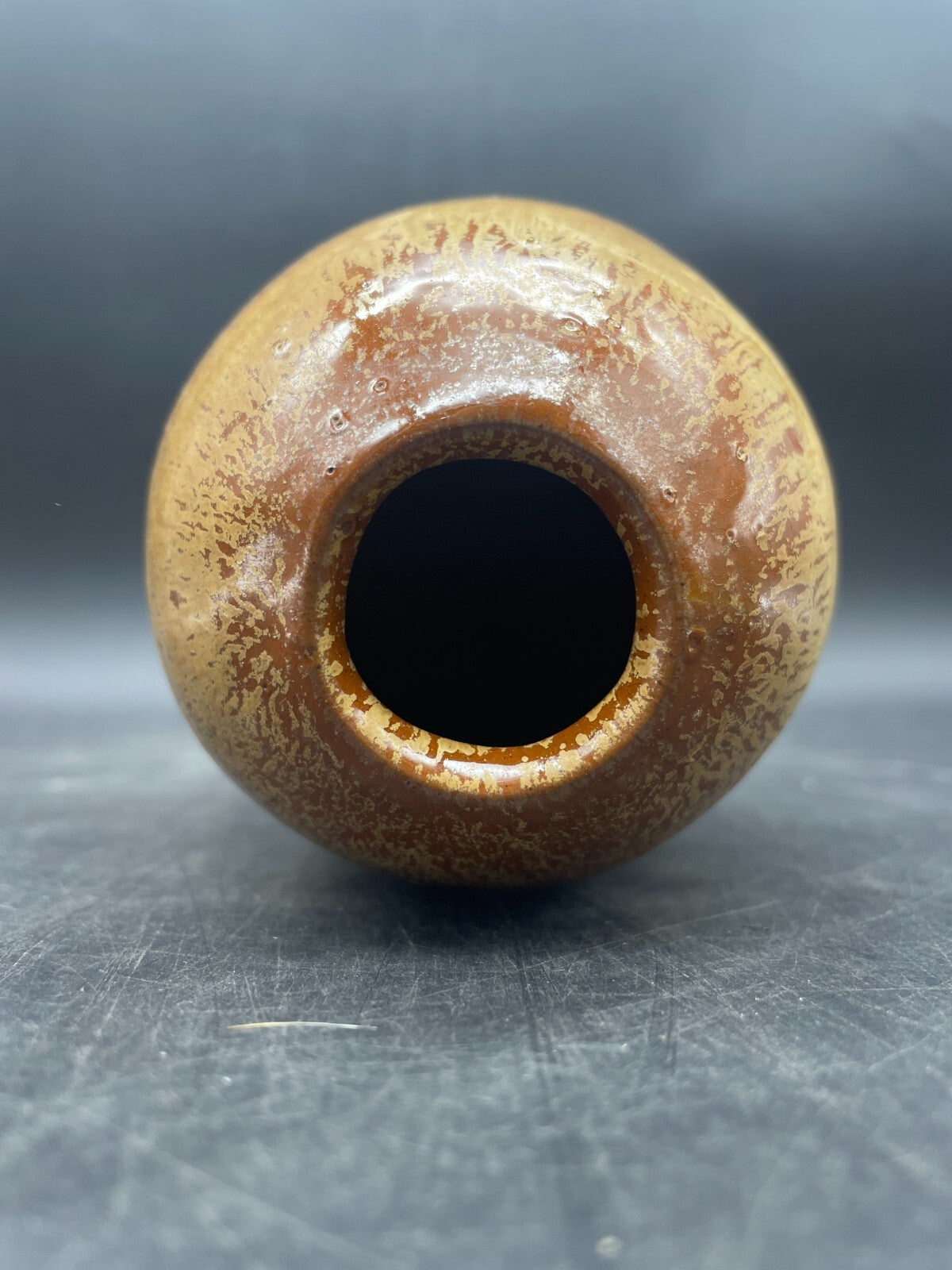 Artist Signed Studio Pottery Vase Vessel Hand thrown Earth Tones 6"