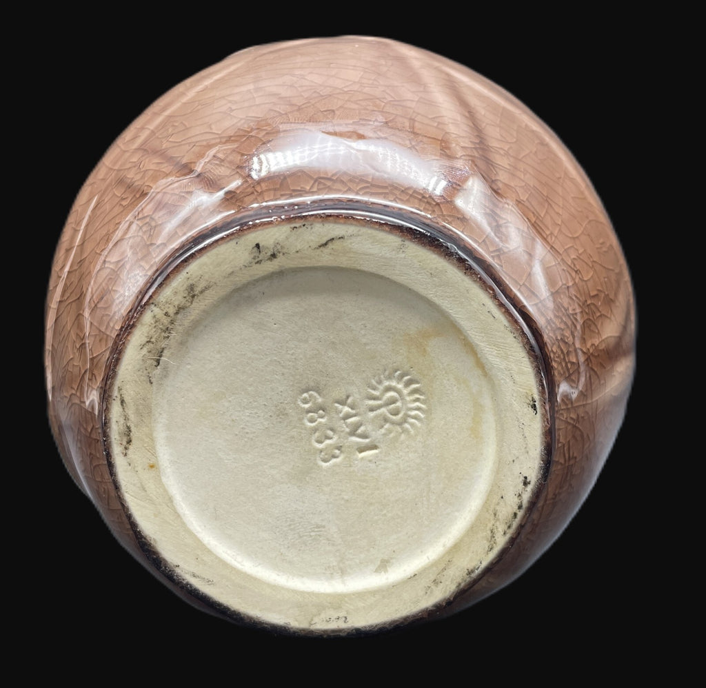 Rookwood 1953 Art Pottery Vase #6833 - Lily Motif Beige Glaze